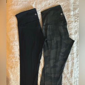 Two pairs of size 4 Lululemon Capri leggings
